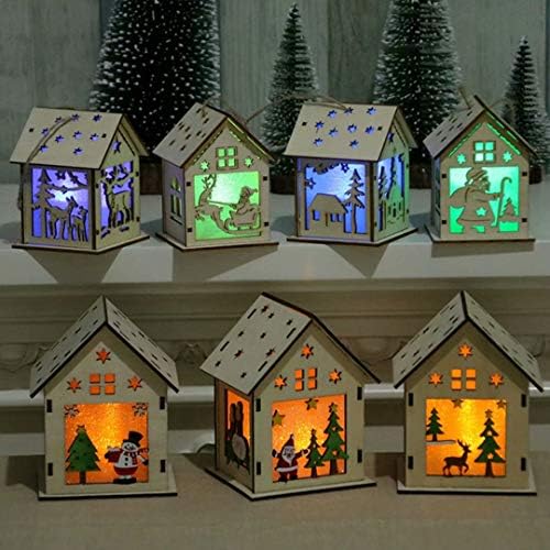 Wood Craft Kits Unfinished Small Houses 3D Cutting Wooden Puzzle Toy for Kids and Adults Build Your Own Perfect Decoration-Including 7 pcs - Image 2