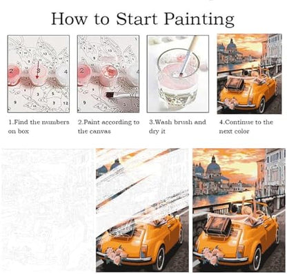 ZRIZQ Paint by Numbers Kit for Adults Beginner,City Cars,16x20 - Image 5