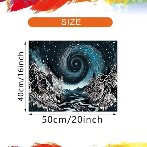 DYAIANGMU Scenery Paint by Numbers Kit for Adults Beginners 19.6X15.7inch - Image 2
