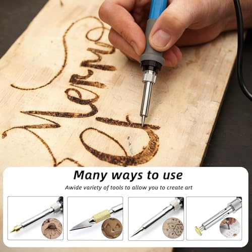 111 Pcs Wood Burning Tips and Stencils Kit,Wood Burning Letters, Numbers, Shapes and Symbols Tips for Pyrography Pen,DIY Embossing,Carving,Personalizing Crafts for Adults(Different Shape) - Image 5