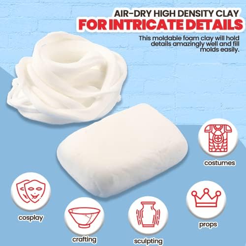 3.3 lbs Moldable Cosplay Foam Clay (White) – High Density and Hiqh Quality for Intricate Designs | Air Dries to Perfection for Cutting with a Knife or Rotary Tool, Sanding or Shaping - Image 6