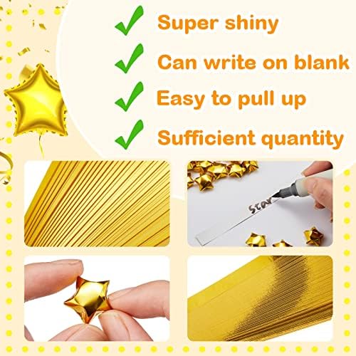 Kigeli 1000 Sheets Origami Star Paper Strips,Gold,Solid Style - Image 5