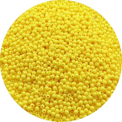 2000pcs Acrylic Round Beads for Crafts 4mm Resin Candy Color Spacer Beads with Hole for Jewelry Making Sewing Crafts Decoration Necklaces Bracelets Earrings Supplies(Yellow) by Unknown