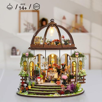 Hanging Garden DIY Miniature Dollhouse Kit, Dollhouse Kit with LED - Image 6