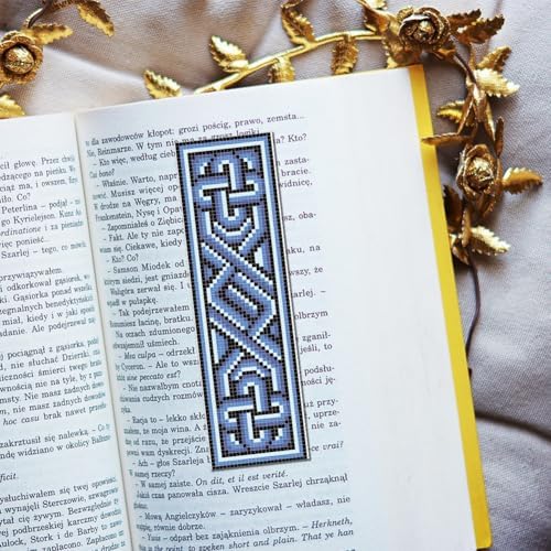 FREEBLOSS 6 Set Cross Stitch Bookmark Kit Cross Stitch Kit Celtic Knots Stamped Embroidery Bookmark with Instruction Cross Stitch Kits for Adults DIY Bookmark Kit 8.66''x3.15'' - Image 5