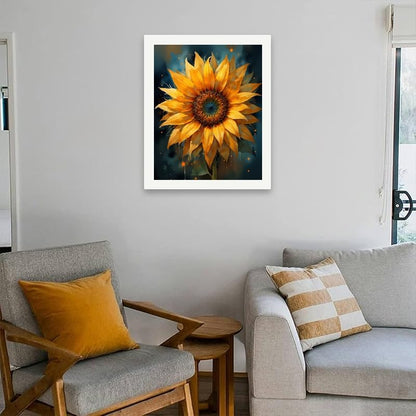 Floral Botanical Paint by Numbers Kit for Adults - DIY Close-Up Sunflower Portrait Painting on Canvas 16x20In, Acrylic Paint Set, Suitable for Beginners, Art for Home Decoration or Gifts - Image 4