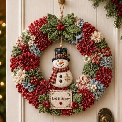 3D Fabric Poke Wreath DIY Kit, Christmas Wreath DIY Kit for Adults (#A) - Image 5