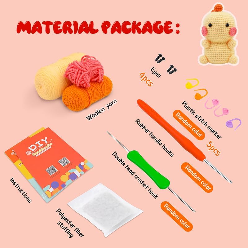 conokata Crochet Kit for Beginners Crafts for Adults and Kids Teen Girls Knitting Needles Yarn with Step-by-Step Video Tutorial Animal and Plant for Crochet Lovers - Image 3