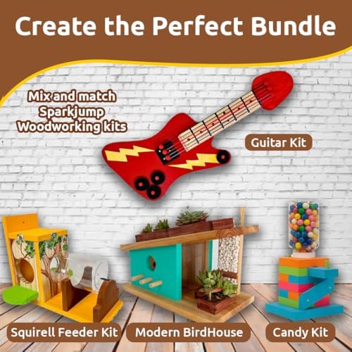 SparkJump Premium Wooden Bird House Kit - Build it Yourself Birdhouse - Birdhouse Kits for Adults to Build - Woodworking Adult Crafts & DIY Bird House - Image 5