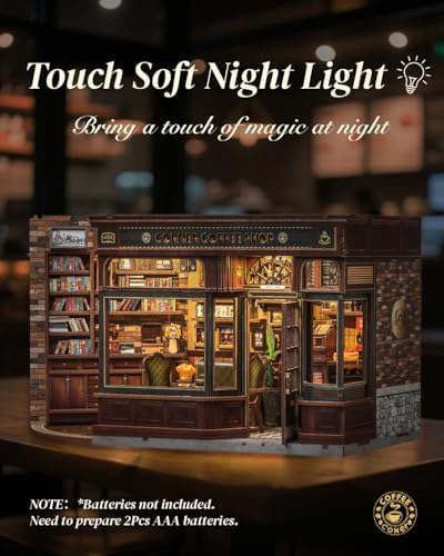 Cutefun Book Nook Kits for Adults - DIY Miniature Dollhouse Kit Coffee Shop - Image 2