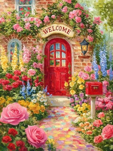 ZRIZQ Flowers Paint by Numbers Kit for Adults Beginner,Garden,16x20 by ZRIZQ