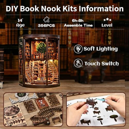 DIY Book Nook Kits for Adults - BookNook Miniature House Kit with LED Light - Image 2