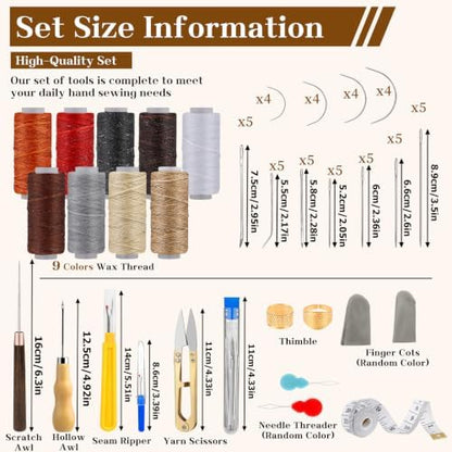 74 PCS Leather Sewing Kit Heavy Duty Sewing Kit Upholstery Repair Kit - Image 2