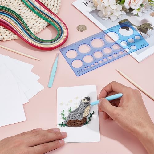 WEBEEDY 20 Sets DIY Sea Animals Theme Greeting Card Making Kit with Instruction for Adult Beginner 5 Styles Dolphins,Fish,Sea Turtles Paper Quilling Kit Summer Theme Party Decoration Gifts - Image 4