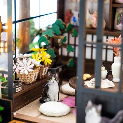 MAGQOO DIY Miniature Dollhouse Kit DIY Miniature House Kit Tiny Mini House Kits with Furniture 1:24 Scale 3D Puzzles(Spring Sakura) - Image 6