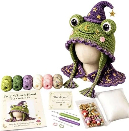 Fantasy Hood Hat DIY Crochet Kit Series for Beginners (Frog) - Image 7