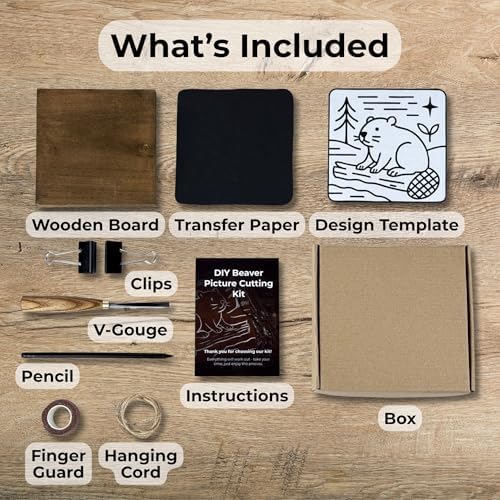 Sharky DIY Beaver Wood Carving Kit with V-Chisel & Video Guide - Image 2