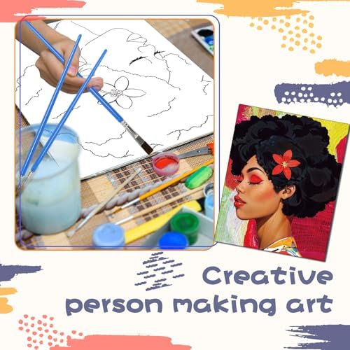 Sherr 108 Pcs Lady Sip and Paint Kit, Pre Drawn Canvas for Adults - Image 4