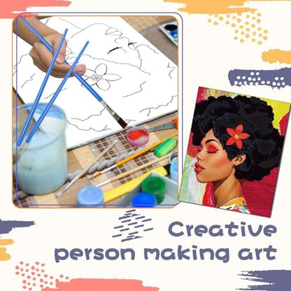 Sherr 108 Pcs Lady Sip and Paint Kit, Pre Drawn Canvas for Adults - Image 4