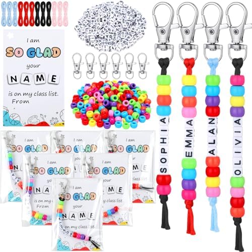 Suncalla 984 Pcs 24 Set Back to School Keychain Making Kit DIY Bead Craft by Unknown