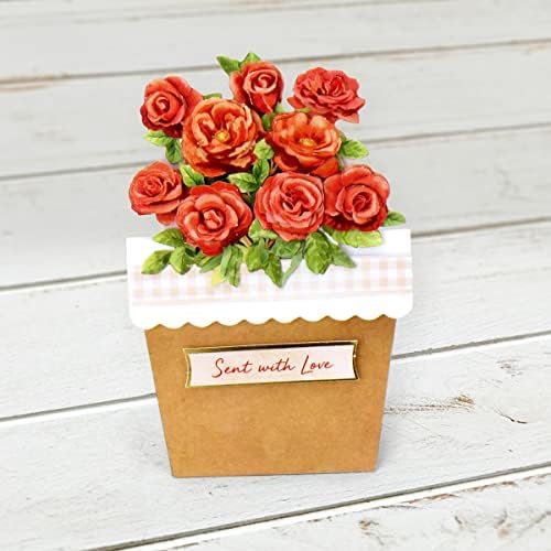 Katy Sue Flower Patch Pots Card Making Kit. 8 Cards, 8 Envelopes, 3 Sheets of Floral Die-Cut Decoupage, Adhesive Pads, & 2 Sheets of Birthday Sentiments Banners for Card Making Supplies - Image 6