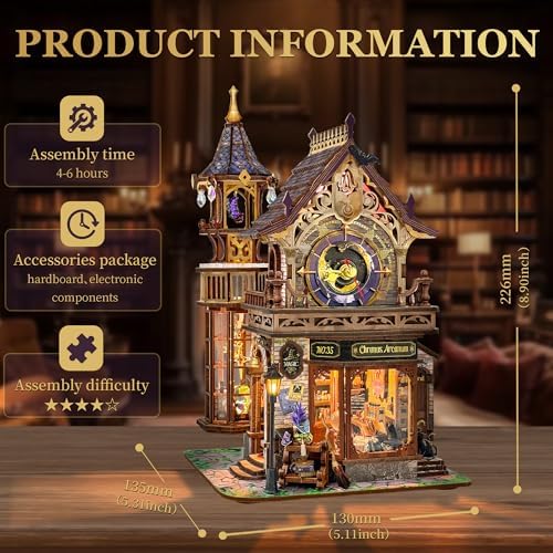 Book Nook Kit DIY Miniature House 3D Wooden Puzzle - Time Magic Club - Image 2