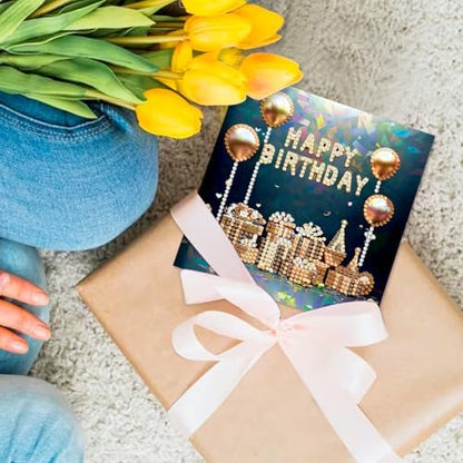 8PCS DIY Diamond Art Greeting Cards Birthday Congratulations Cards & Gifts - Image 3