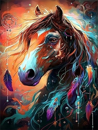 NDNXYXGS Paint by Numbers Kits for Adults,Animals DIY Painting Kit on Canvas,Horse Color by Numbers,Large Adult Paint by Number for Wall Decor and Gifts (Horse) by Unknown