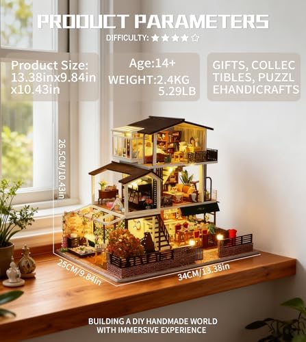 Spilay DIY Miniature House Kit for Adults, Miniature Dollhouse Kit - Image 5