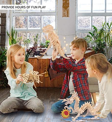 Puzzled 3D Puzzle Honeybee Wood Craft Construction Model Kit, Unique & Educational DIY Wooden Insect Toy Assemble Bee Model Unfinished Crafting Hobby Puzzle to Build & Paint for Decoration 32pcs Pack - Image 4