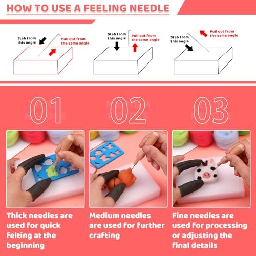 Yizzvb 24 Colors Needle Felting Kit, Beginners Wool Roving Set - Image 5