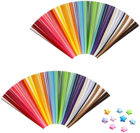 2700pcs 27 Solid Colors Origami Stars Papers Strips by Unknown