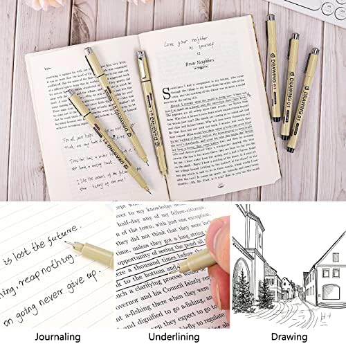 Muchcute Extra Fine Point Writing Pens,6 Black 0.25mm Smooth No Bleed Bible - Image 6