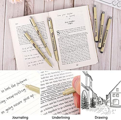 Muchcute Extra Fine Point Writing Pens,6 Black 0.25mm Smooth No Bleed Bible - Image 6