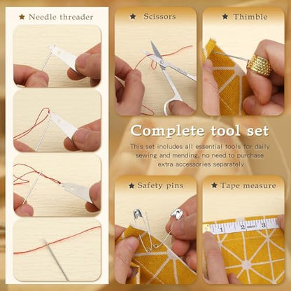 SHWAKK Sewing Kit for Adults, Stainless Steel Needles for Hand Sewing - Image 5