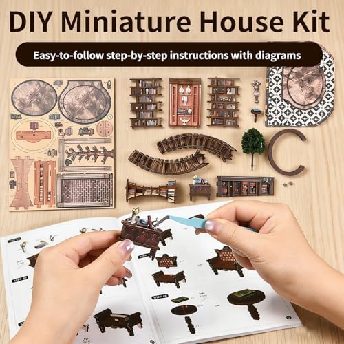 DIY Book Nook Kits for Adults - BookNook Miniature House Kit with LED Light - Image 4