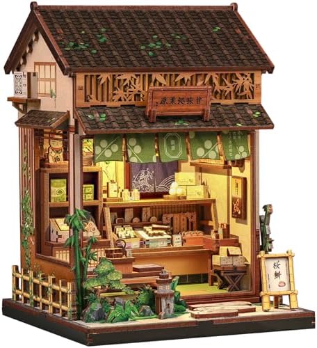 CUTEBEE Book Nook Kit, DIY Miniature House Japanese Sweet Wagashi Shop by CUTEBEE