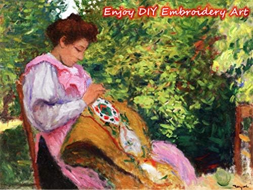 Abillyn Embroidery Starter Kit English Letter L and Flowers Stamped with Printed Pattern Cross Stitch Embroidery Kits (Letter L) - Image 3