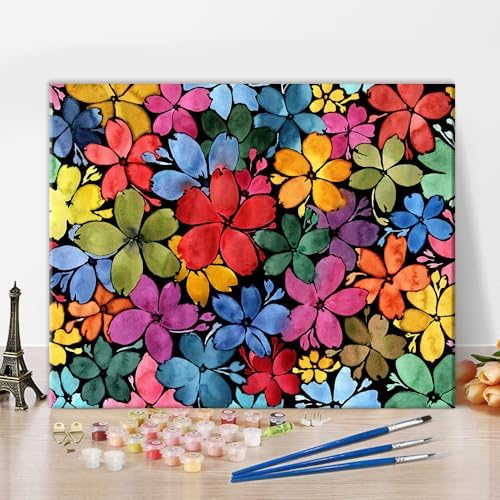 TUMOVO Paint by Numbers Kit for Adults Beginner Flower Botanical Art by TUMOVO
