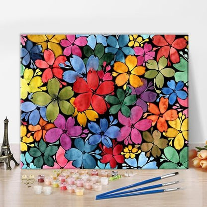 TUMOVO Paint by Numbers Kit for Adults Beginner Flower Botanical Art by TUMOVO
