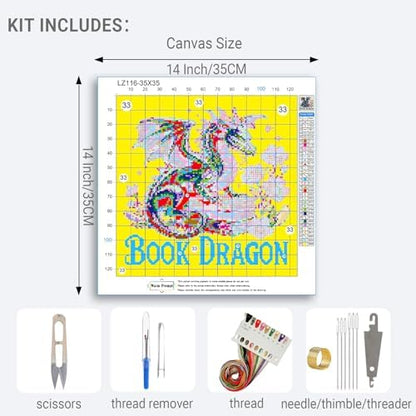 HKLIOPU Cross Stitch Kits for Adults,11CT Printed Cross Stitch Kits,Stamped Embroidery Kits for Adults Wall Art Home Decoration (LZ116) - Image 2