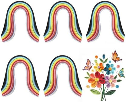 TXIN 1300 Strips 26 Colors Paper Quilling Strips, Width 3mm Length 39 cm by TXIN