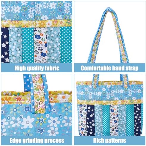 WEBEEDY DIY Small Bag Quilted Kit Handmade Rectangular Quilted Bag Starter Kit with 21 PCS Fabric, Quilting Tools and Step-by-Step Video Tutorial for Beginners Adults DIY Sewing Patchwork Craft - Image 3