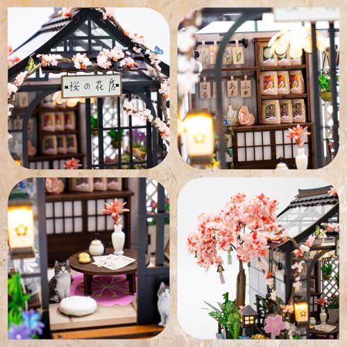 DIY Miniature House Kit, Mini House Building kit for Adults, Sakura Tree - Image 3