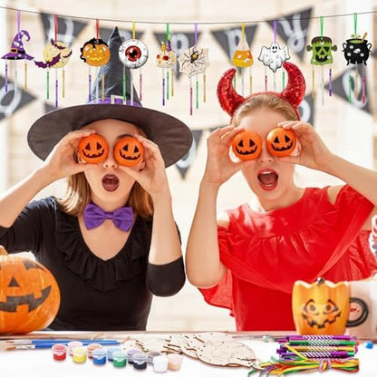 JellyArch Halloween 30 Pack DIY Wind Chime Kit Art and Crafts - Image 2
