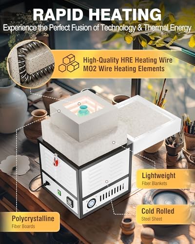 PYY Electric Kiln - Pottery Kilns for Home, White - Image 2