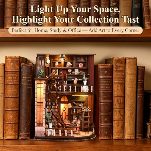 SUNNINO Library Book Nook Kits for Adults, Bacchus DIY Miniature Dollhouse - Image 5