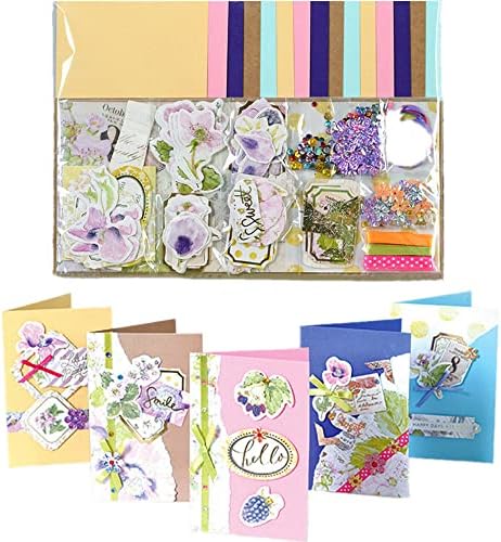 Gigicloud Paper Card Making Kits Colorful Handmade Greeting Card Kits DIY Making Material Set for Birthday Invitation, Thanksgiving, Christmas,Holiday,Baby Shower by Unknown