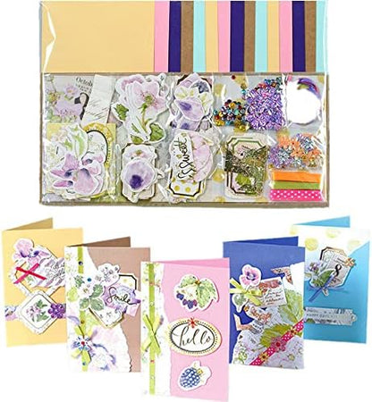 Gigicloud Paper Card Making Kits Colorful Handmade Greeting Card Kits DIY Making Material Set for Birthday Invitation, Thanksgiving, Christmas,Holiday,Baby Shower by Unknown