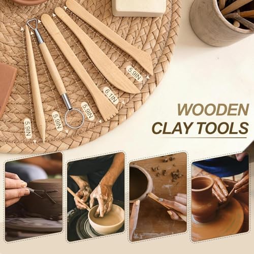 YEYETUO 27PCS Air Dry Clay Tools Kit, Basic Polymer Clay Sculpting Tools - Image 3
